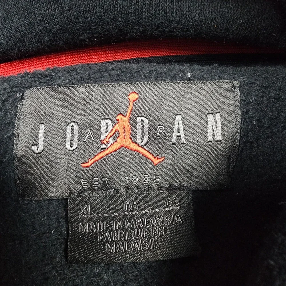 Air Jordan Jumpman Chimney Hoodie Mens M Black Christmas Holiday Sweatshirt
